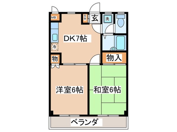 グリーンシャトー３の物件間取画像